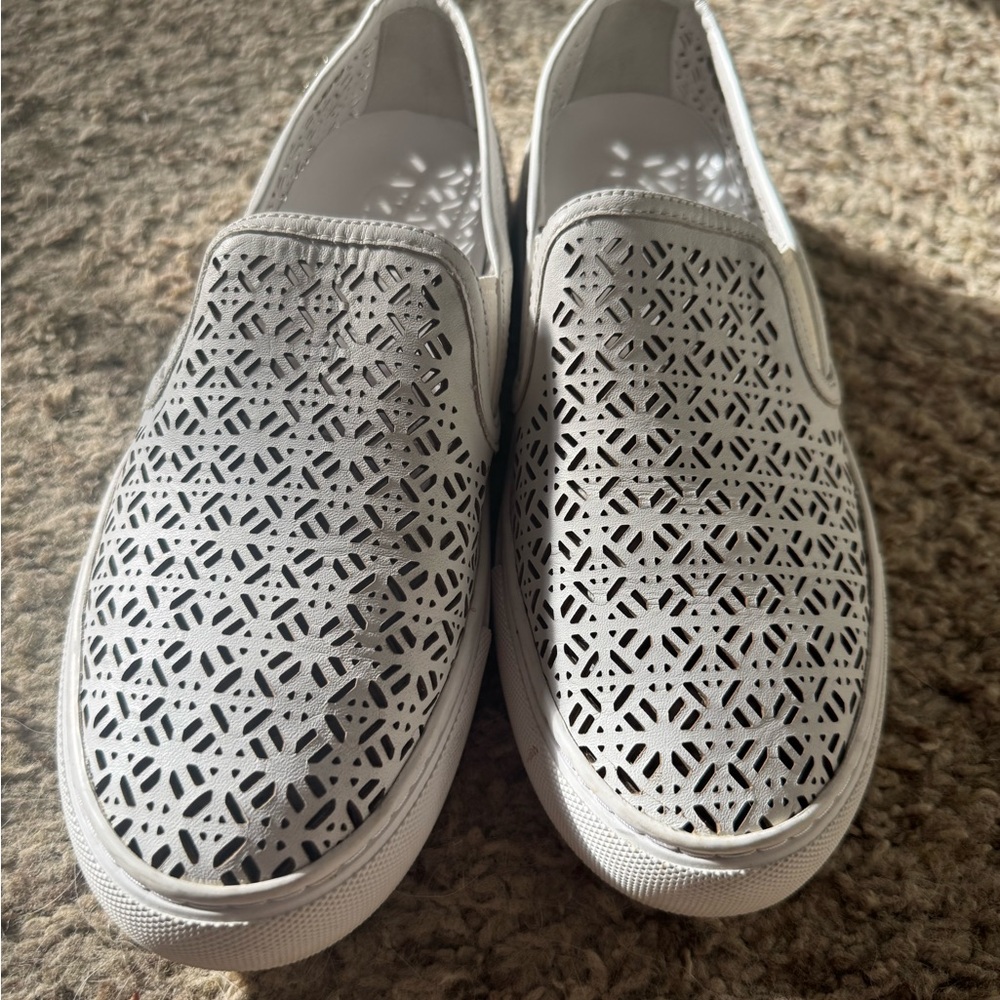 Tory Burch White Slip-On Shoes